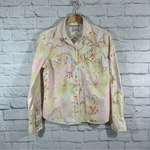 Telluride Clothing Co. Long Sleeve Pearl Button Down Corduroy Western Top Sz Med